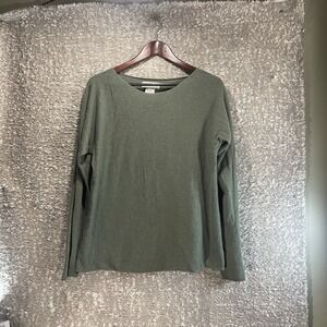 Bianco And BLU Cashmere Wool Blend Dolman Sleeve Sweater Xl Green Preppy Boho